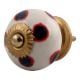 Navy Blue Dot Ceramic Cabinet Knob Online